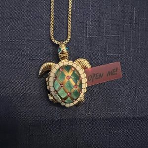 COPY - Betsey Johnson long turtle locket pendant
